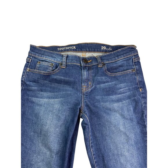 J. Crew Toothpick Skinny Ankle Jeans Womens Size 29 Blue Denim - Picture 2 of 6